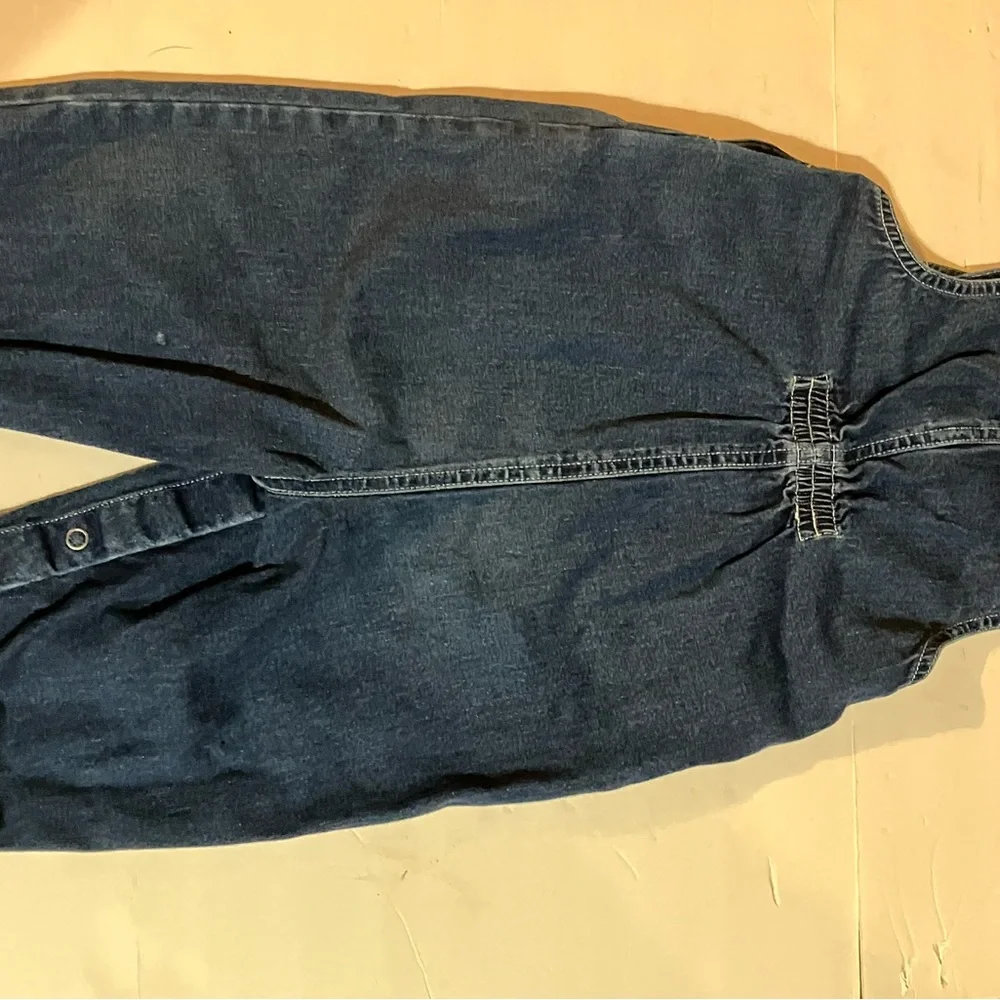 Vintage Baby Gap Blue Jean Overalls Snap Inseam Size 18/24 month
